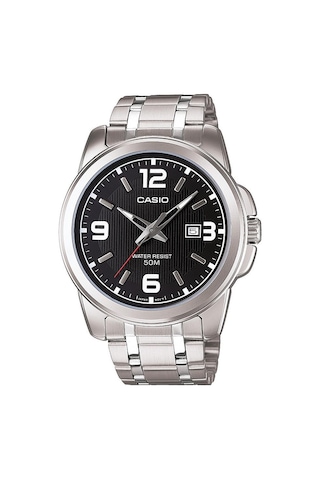 Casio Mtp-1314d-1avdf-la670wga-1df Çift Saat Seti Analog Ve Dijital Metal Kordon Gri