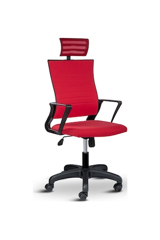 Rigel Başlıklı Ev Ve Ofis Koltuğu Çalışma Koltuğu Kırmızı