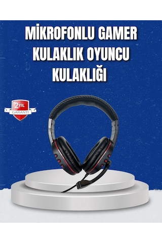 Bilgisayar Kulaklığı Yumuşak Pedli, Dayanıklı İpli Kablo