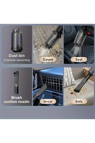 Fochsia Black El Portatif Şarjlı Mini El Fanı Taşınabilir Bilgisayar Klavye Toz Temizleme Araç İçi Kar Küreme