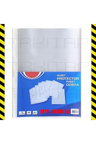 A4 Poşet Dosya Föy Şeffaf 100 Lü 1 Paket N11.84