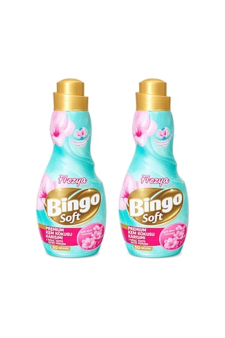 Bingo Soft Konsantre Yumuşatıcı Nem Kokusu Karşıtı 1200 Ml Frezya 2 Li 2'li Set