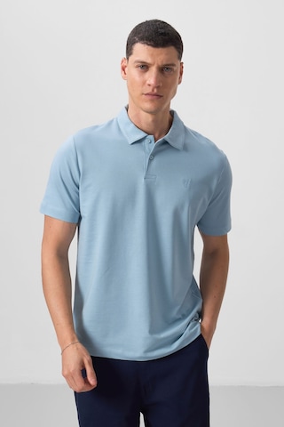 Tommylife Tommy Life Buz Mavi Basic Göğüs Logolu Standart Kalıp Triko Polo Yaka Erkek T-shirt - 87768 Buz Mavi