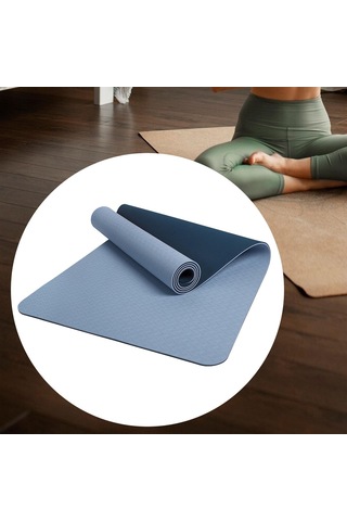 Suntek Egzersiz Yoga Minderi Hafif Konfor Seyahat Mavi-183x61x0,6cm