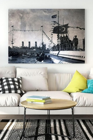 Pster15927 Eski Istanbul Boğaz Nostaljik Kanvas Tablo 21 X 30