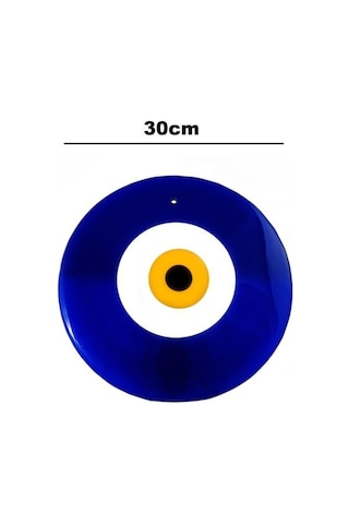 Dev Cam Nazarlık Nazar Boncuğu Lüks Kalite 30cm Çap El Işi Dekoratif Duvar Süsü