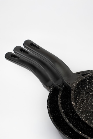 Masterchef Aluminyum Döküm 3'lü Dilimli Tava Siyah