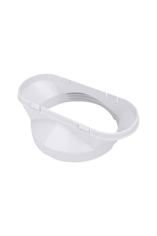 Suofeng Ac Exhaust Hose Connector Ellipse Tip - 13cm Diametre Borular İçin, Sabit Bağlantı, Isı Kaçakını Önler, Beyaz Abs Malzeme