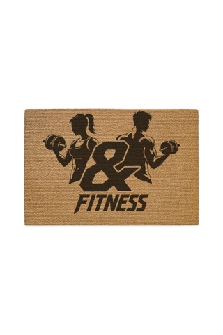 Kapı Önü Halı Paspas Fitness Yazılı Sporcu Kadın Erkek Desenli Diğer