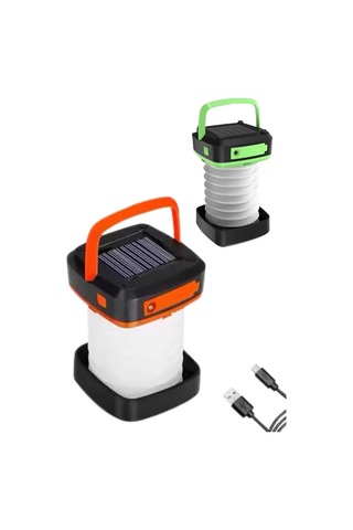 Katlanabilir - 466 - Kamp Lambası Akordiyon Lamba Şarjlı 3 - Csmo-tex - Kademeli Solar