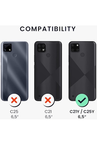 Teknomoda Oppo Realme C21Y Kılıf Şeffaf 360 Ön Arka Korumalı Silikon