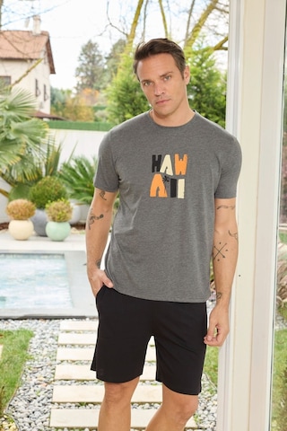Relax Mode Erkek Penye Antrasit Kısa Şortlu Pijama Takımı - 6170-30r Relax Mode Erkek Penye Antrasit Kısa Şortlu Pijama Takımı - 6170-30r