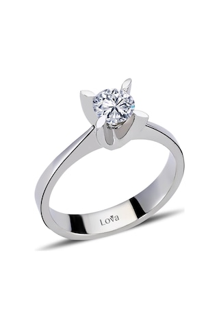 Lova D Renk 0,50 Karat Pırlanta Tektaş Yüzük - Hrd - 1050123