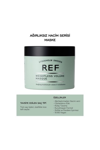 Stockholm-ref Weıghtless Volume Masque 250 Ml Tüm Saç Tipleri Için Hacimlendirici Bakım Maskesi
