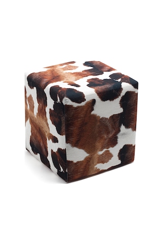 Favora Milky Puf - Kahverengi - Beyaz Beyaz