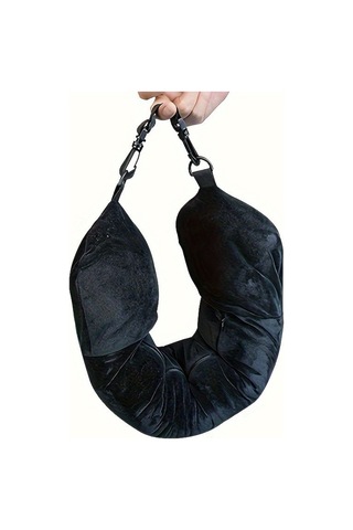 Kangvka Seyahat Boyun Yastığı Kumaş Saklama Bölmeli, Yumuşak, Taşınabilir, Sadece Örtü İnek Desenli