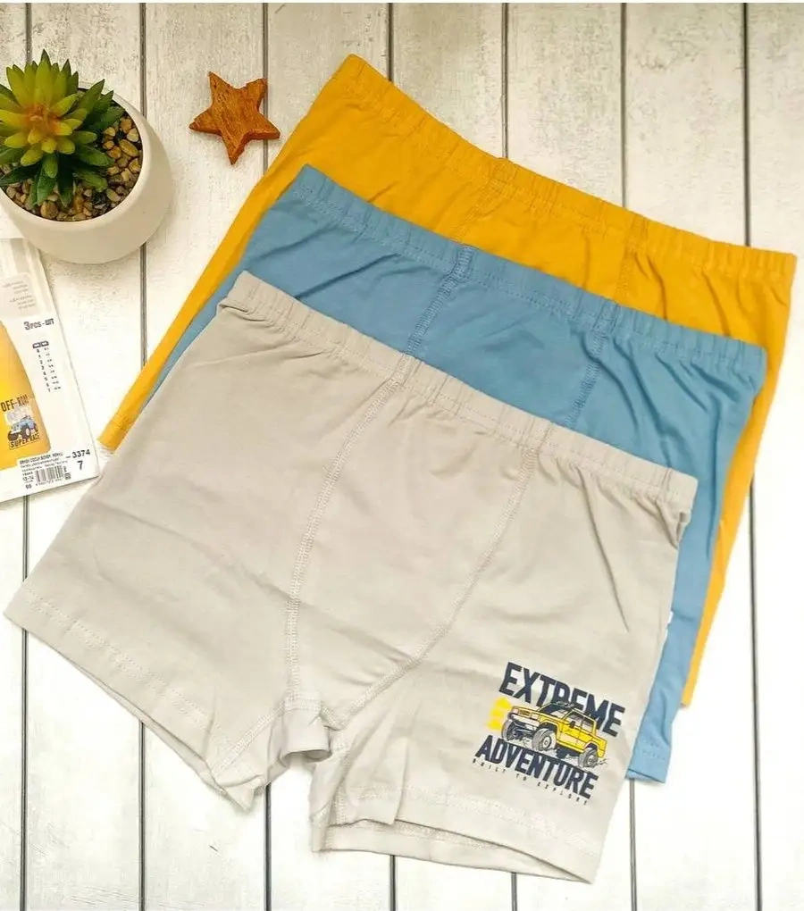 Baykar 3'lü Boxer Külot 158030776 Gri