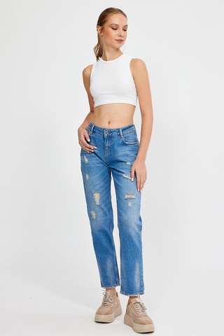 Alexandergardi Özel Koleksiyon Yırtık Detaylı Denim Pantolon Ag-1051g 001
