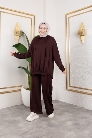 Nevayla Moda Yeni Sezon Spor Modal Takım Kahverengi
