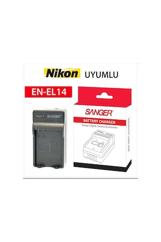 Sanger,nikon İle En-el14 Batarya + Şarj Cihazı