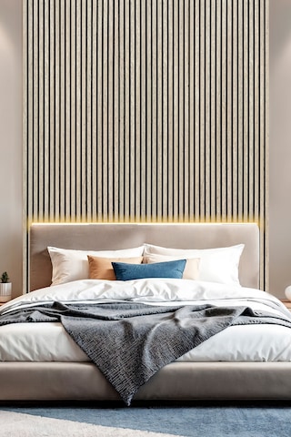 Mdf Ahşap Akustik Duvar Paneli 60x275 Cm - Traverten Pvc 60x275