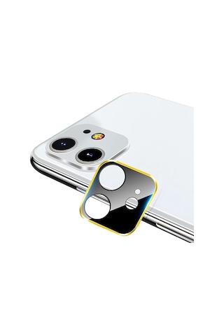 Ally Apple iPhone Uyumlu 11 3d Metal Kamera Lens Koruyucu Siyah Mh-hs5862659429