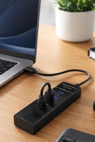 Premium Usb Hub 4 Port Çoklayıcı 3.0 Çoğaltıcı Yd32 Siyah Aparat Donanım Masaüstü