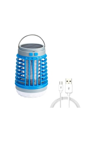 Xindoker Güneş Enerjili Mor Işıklı Sinirli Ağaç, 12 Saat Ağaç Tutma Süresi, Çift Fonksiyonlu Aydınlatma + Ağaç Tutma , 2200 Mah Dahili Pil, Ev Ve Dış Mekan İçin Güvenli Mavi