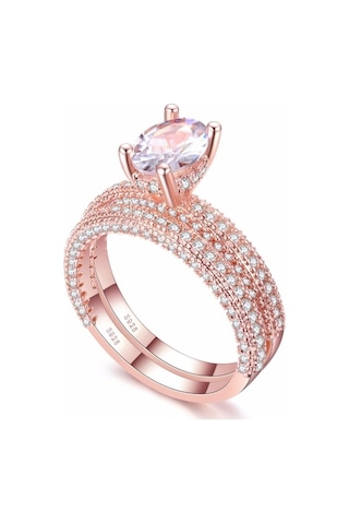 Fastbuy 2.5mm Çok Renkli Cubic Zirconia, Kadınlar İçin Güzellikli Evlilik Ve Yıldönümü Hediye Takı Takımı, 10 Numara, Beyaz Çok Renkli