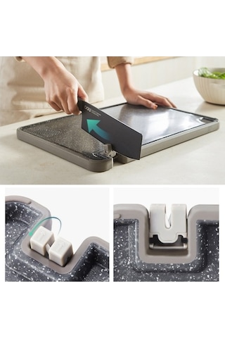 Dancemonkey Oou Antibakteriyel Küfe Dayanıklı Kesme Tahtası Mavi M, Pratik Tasarım Mavi