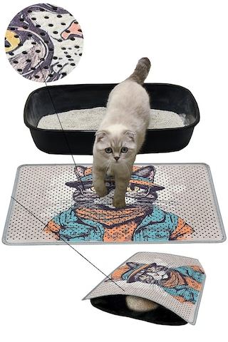 Kar Mat Kedi Kumu Paspası Delikli Kedi Tuvaleti Paspası