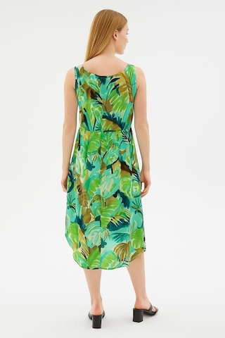 Fashion Friends Desenli Kadın Elbise 25y0154k1 Yeşil