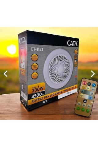 Cata 42w Poyraz Fan Led Ampül Kumandalı Ct-1153 Işıklı Vantilatö