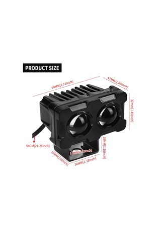 Springsun Yüksek Parlaklıklı 30w/45w Led Motosiklet Farı - Su Geçirmez Ve Şok Dirençli Not: Başlık 110 Karakter Sınırına Uygundur Siyah