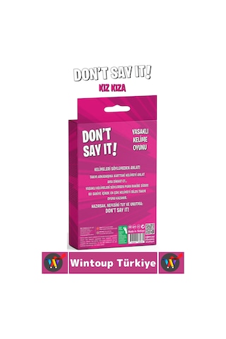 Eğitici Dikkat Zeka Gelişimi Eğlenceli Vakit Ev Kız Gecesi Parti Kart Oyunu Don't Say It-kız Kıza