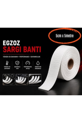 Egzoz Sargı Bandı Yanmaz Sargı Keçesi 5 Metre Beyaz Egzoz Sargı Bandı Yanmaz Sargı Keçesi 5 Metre Beyaz