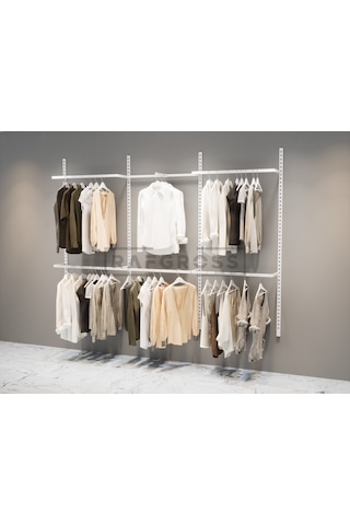 Mağaza Raf Sistemi, Askılık Sistemi, Butik, Mağaza Stand Beyaz