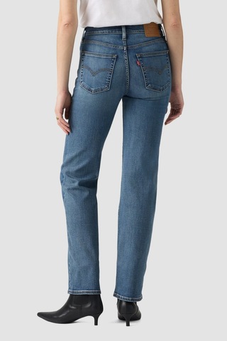 Levi's 723 Yüksek Bel Düz Kesim Lost Letters Med Indigo Kadın Jean-16561 Mavi