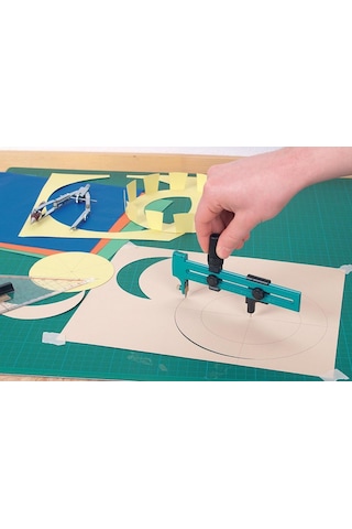 Wolfcraft 4151000 İçin 1 X Kreissschneider Plastik Kağıt, Folyo, Deri/dahil 2 Yedek Bıçak Magazin Ø 23 Cm