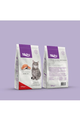 Nicky Somonlu Kısırlaştırılmış Yetişkin Kedi Maması 1500 G