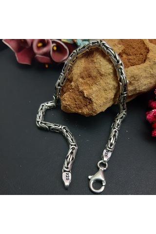 925 Ayar Gümüş Kral Bileklik 4.2  Mm