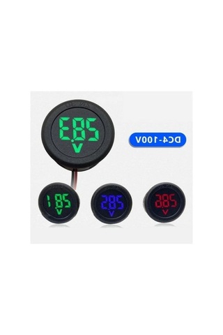 Yuvarlak Dc 4-100v Voltmetre - Karavan Ve Motosiklet Uygun
