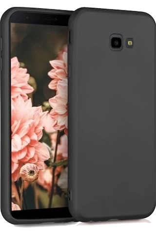 Samsung Uyumlu Galaxy J4 Plus Arka Kapak Silikon Kılıf + Temperli Cam Ekran Koruyucu