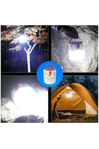 Cata Urla Şarjlı Solar Kamp Feneri (Beyaz Işık) CT-4289 Beyaz