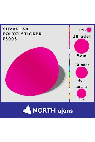 Yuvarlak Folyo Duvar Sticklerı Pembe