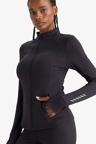 Defacto Defactofit Slim Fit Dar Kesim Dik Yaka Hırka E9676ax25aubk81 Siyah