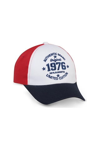 Civil Boys 1976 Nakış 6-9 Yaş Çocuk Erkek Kep Şapka - Beyaz