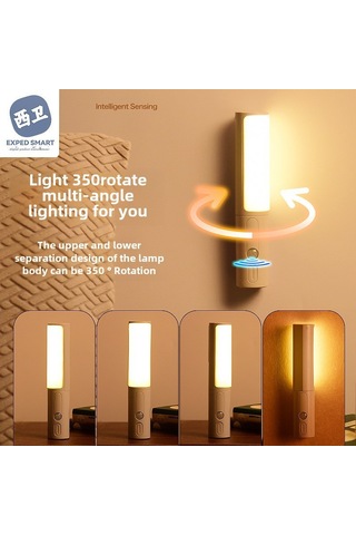 Yifomall Ev Ve Kamp İçin Akıllı İnsan Algılama Led Lambası - Beyaz Şarjlı, Üç Renkli Ve Sürekli Dimmable Fonksiyonlu El Feneri Diğer