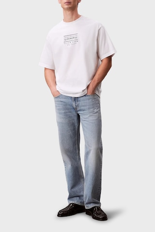 Calvin Klein Erkek T Shirt Lv04rf823g Yaf Beyaz Beyaz