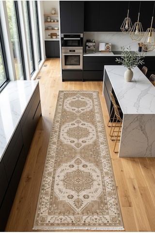 Yolluk Halı Kaymaz Taban Yıkanabilir Leke Tutmaz Kilim Özel Ölçü Koridor Halısı 3027-2 Çok Renkli